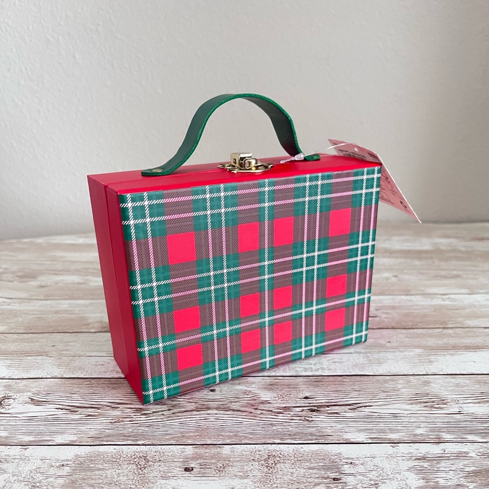 Target Bullseye Playground Christmas 2025 Suitcase Decor Box - Plaid